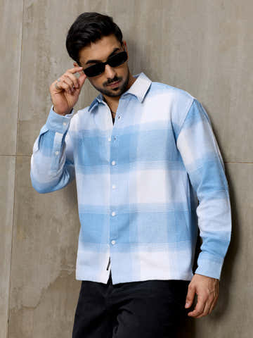 Vignette-Checkered Oversized Shirt