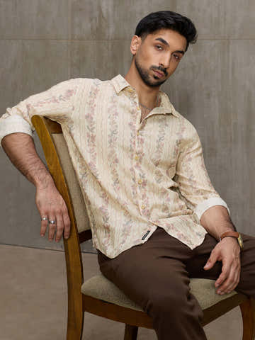 Floral Printed Rayon Regular Fit Shirt