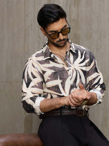 Botanical Printed Regular Fit Shirt