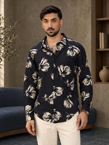 Botanical Printed Regular Fit Shirt
