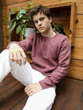 Twist-Knit Pullover Sweater (selected)
