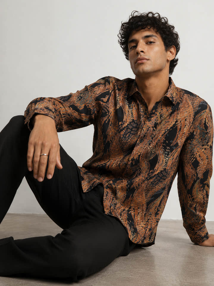 Printed Viscose Regular fit shirt
