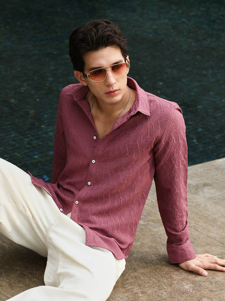 Geo-Abstract Jacquard Shirt