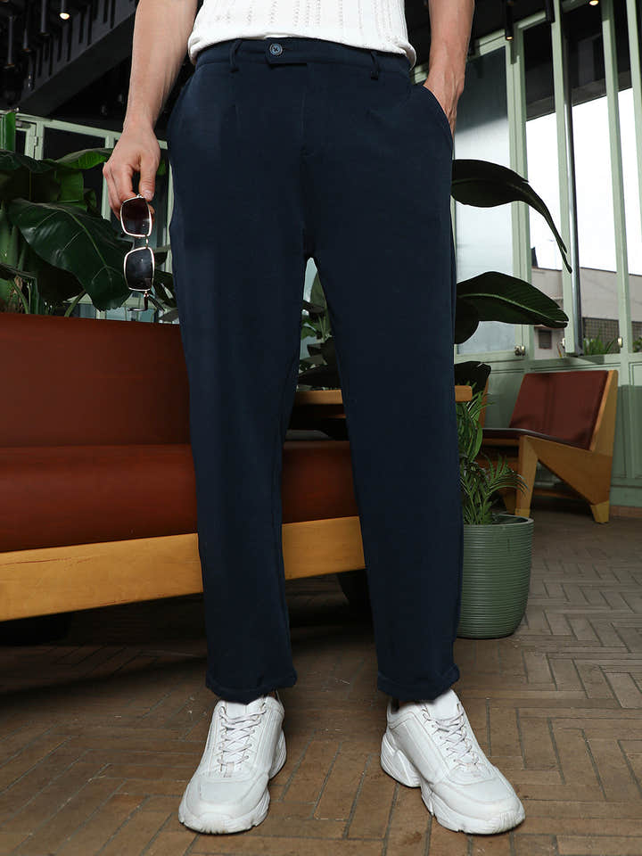 Pleated Cuffed Trousers