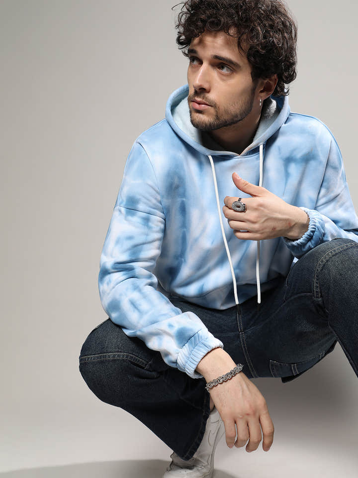 Tie Dye Oversized Hoodie With Kangaroo Pocket
