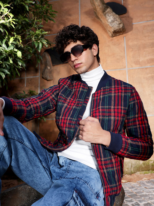 Tartan Plaid Bomber Jacket
