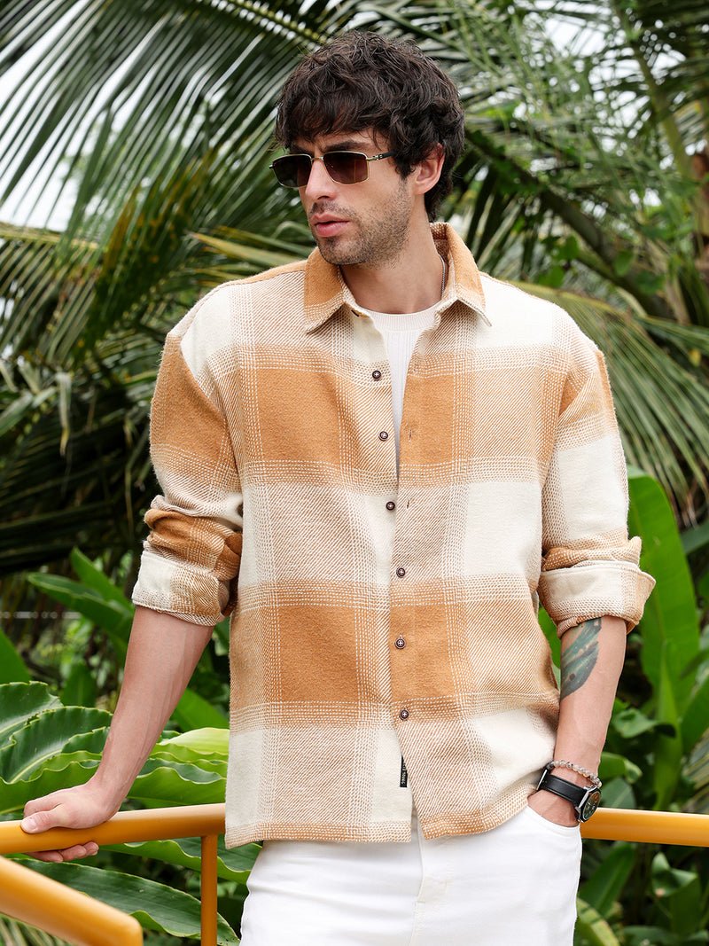 Vignette-Checkered Oversized Shirt