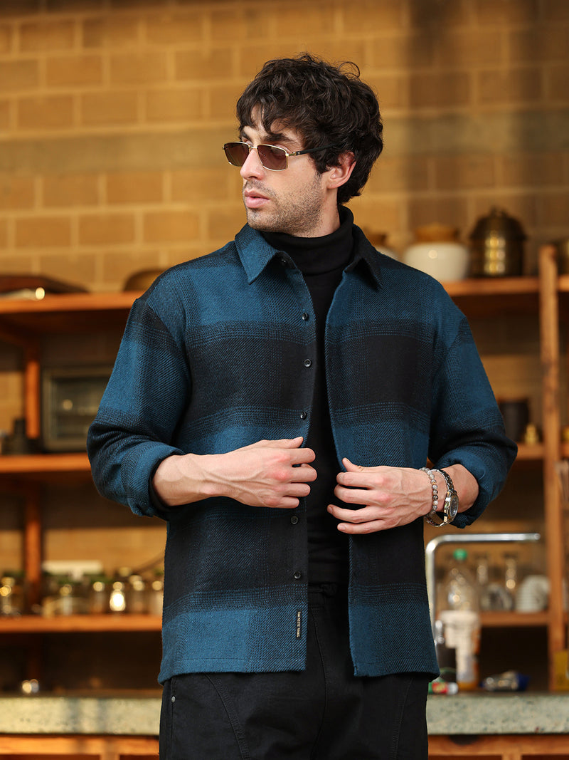 Vignette-Checkered Oversized Shirt