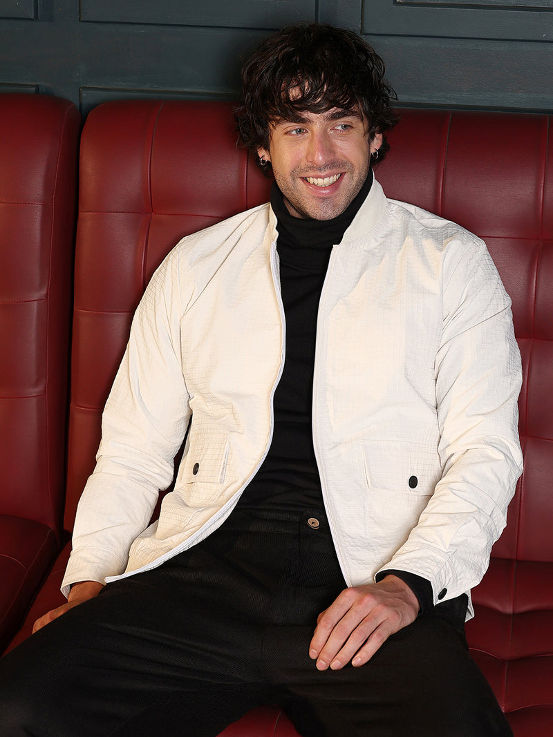 Zip-Front Knit Jacket