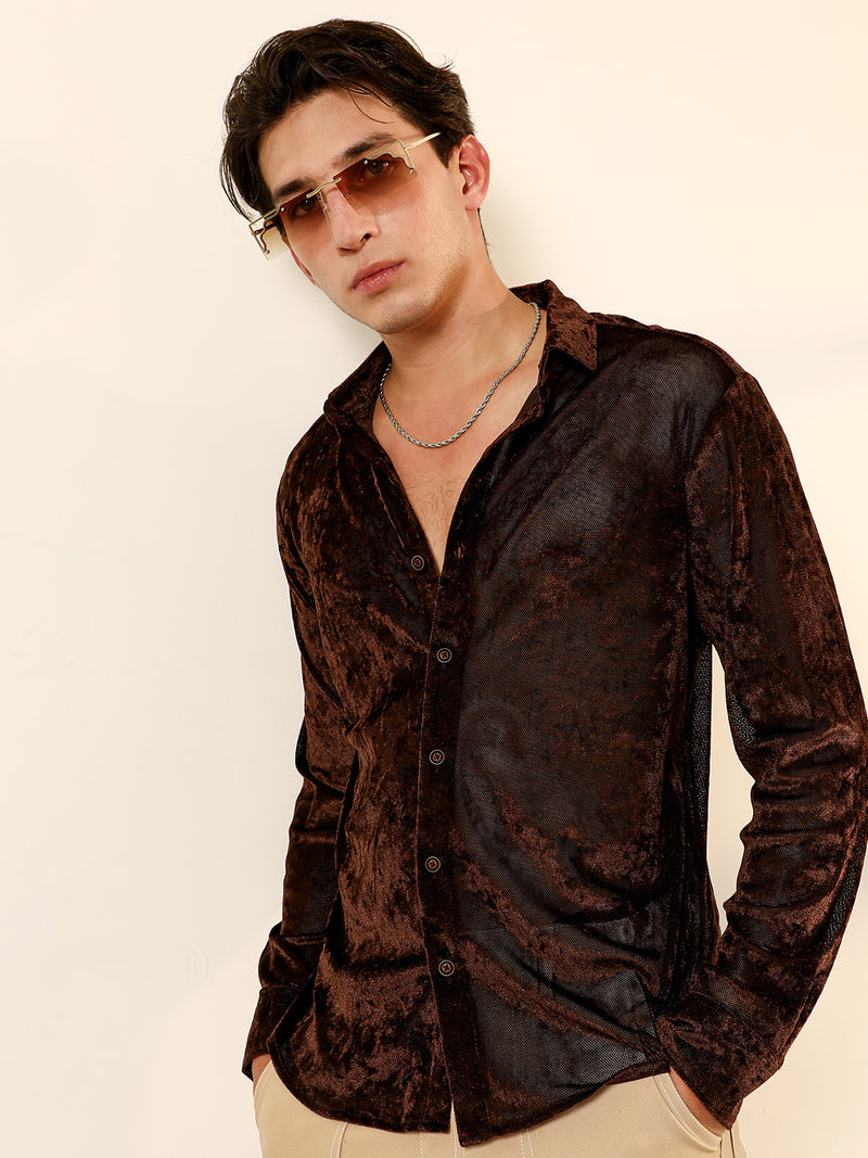 Solid Velvet Shirt