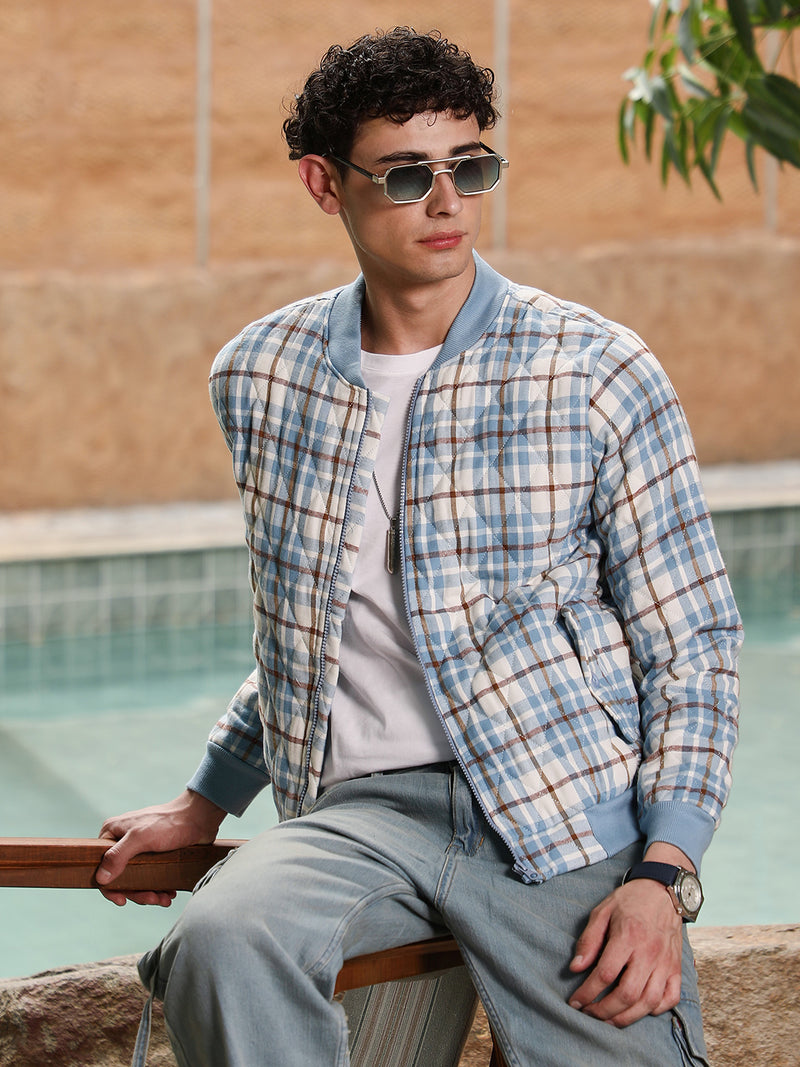 Tartan Plaid Bomber Jacket