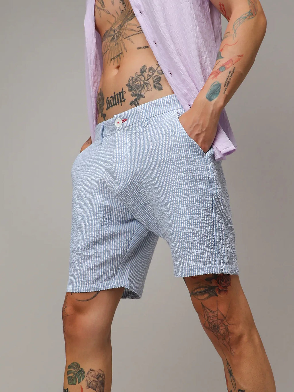 Seersucker Stripe Shorts