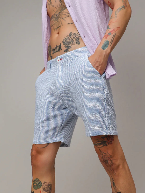 Seersucker Stripe Shorts