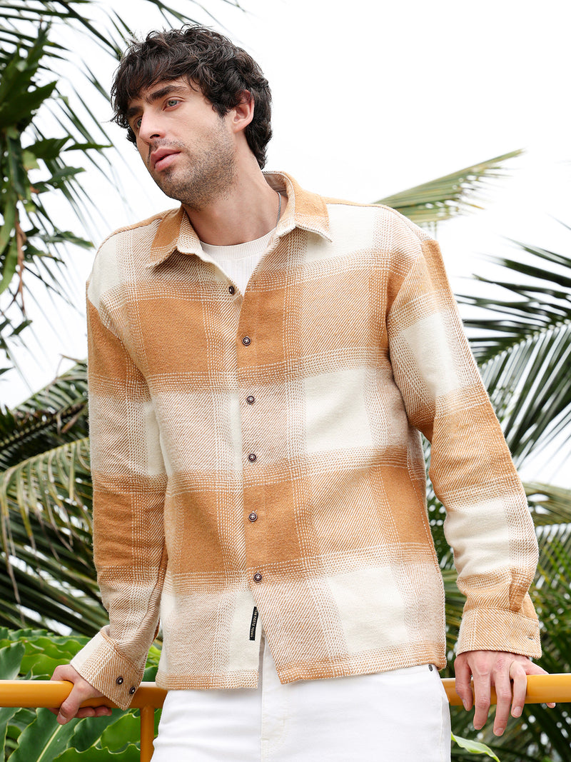 Vignette-Checkered Oversized Shirt