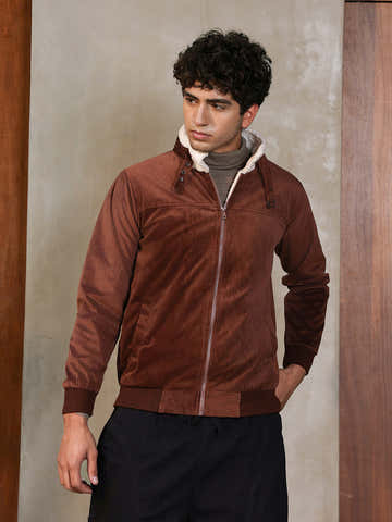 Zip-Front Jacket With Fleece Detail
