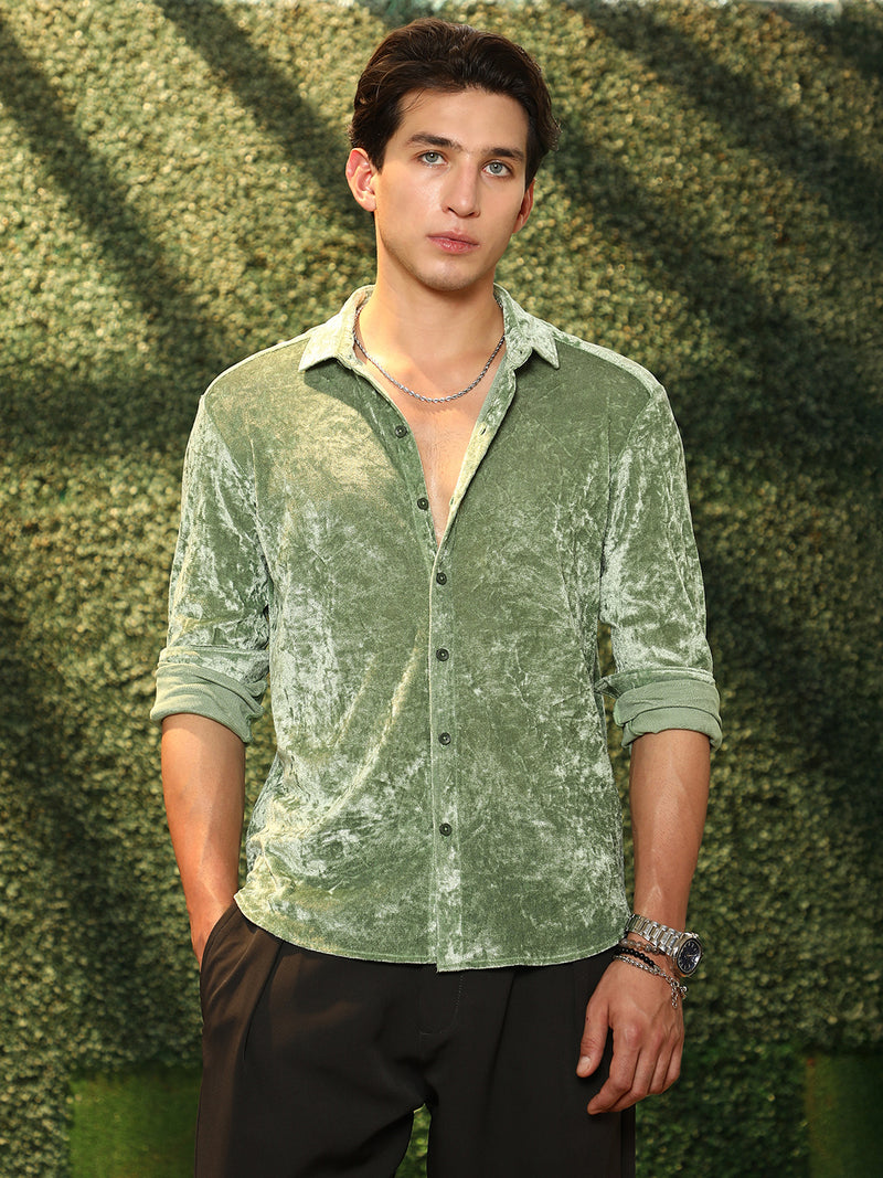 Solid Velvet Shirt