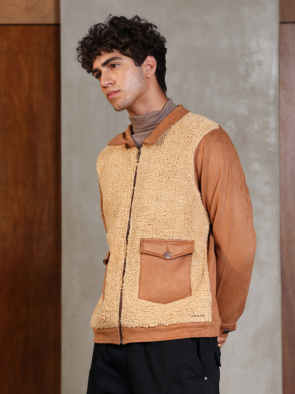 Contrast Sherpa Jacket