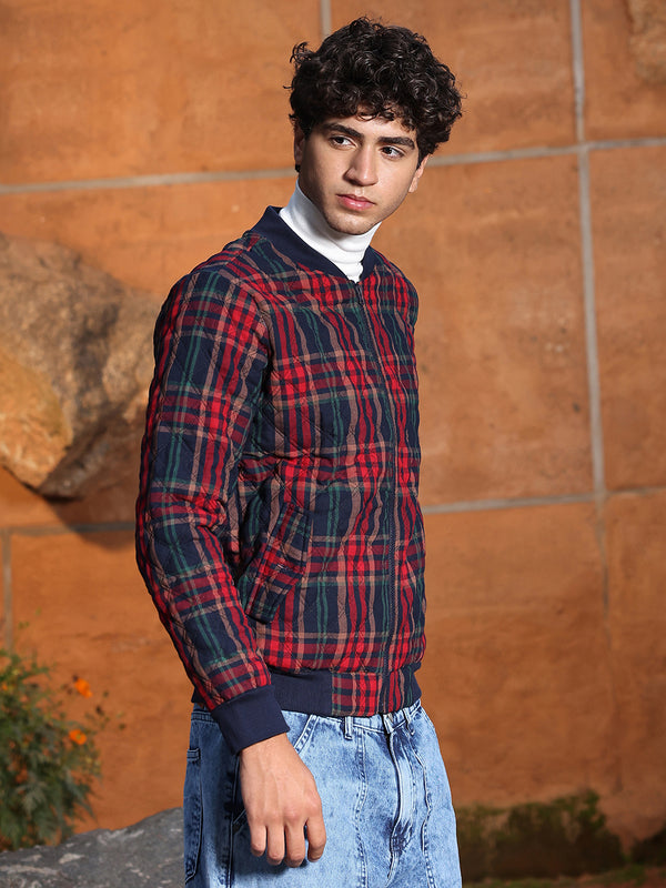 Tartan Plaid Bomber Jacket