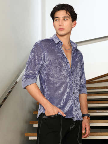 Solid Velvet Shirt