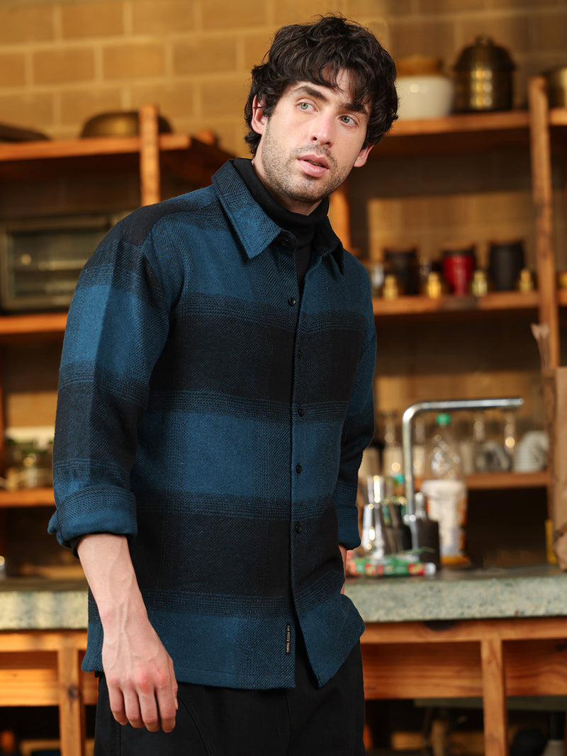 Vignette-Checkered Oversized Shirt