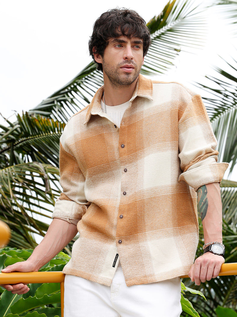 Vignette-Checkered Oversized Shirt