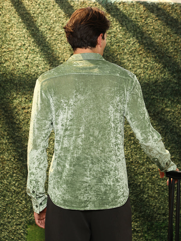 Solid Velvet Shirt