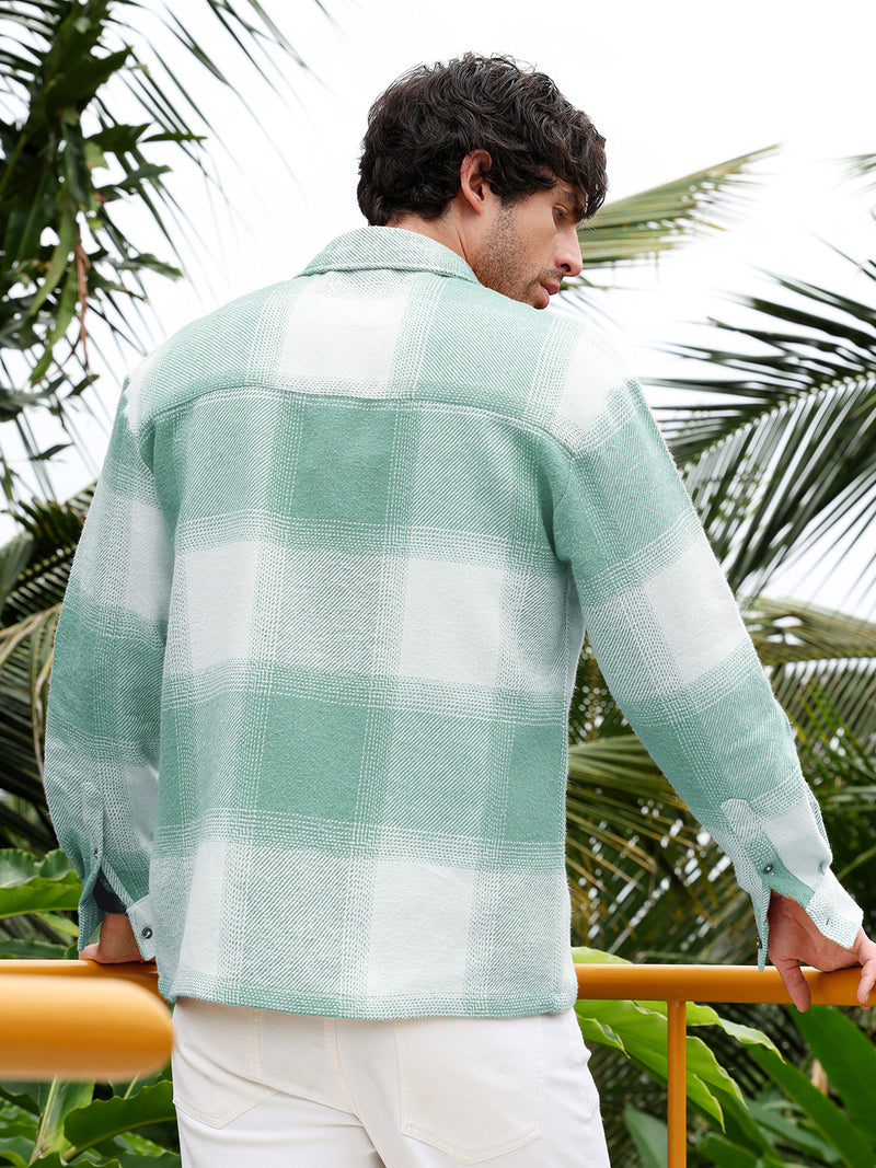 Vignette-Checkered Oversized Shirt