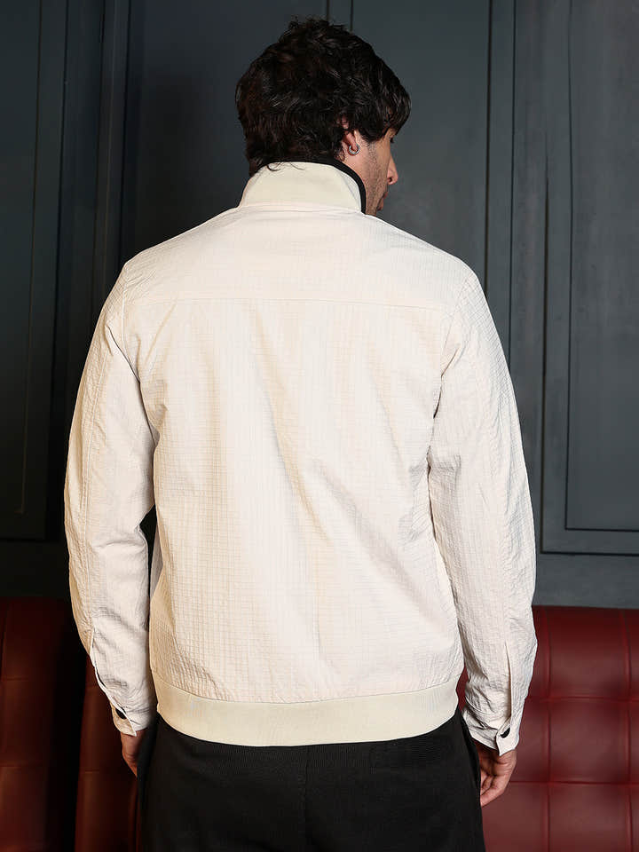 Zip-Front Knit Jacket