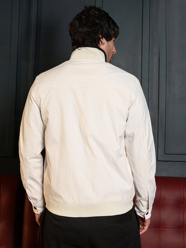 Zip-Front Knit Jacket