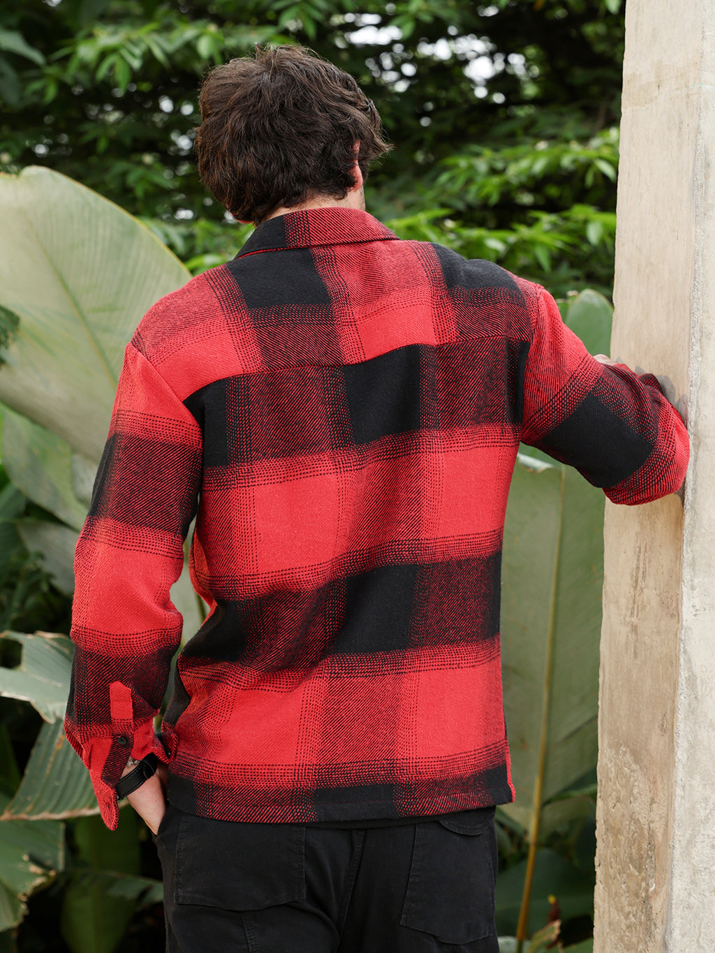 Vignette-Checkered Oversized Shirt