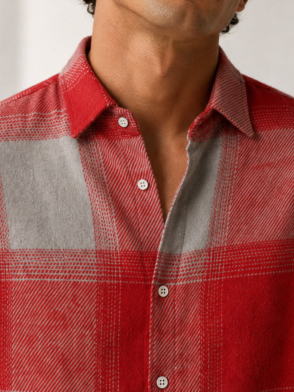 Vignette-Checkered Oversized Shirt