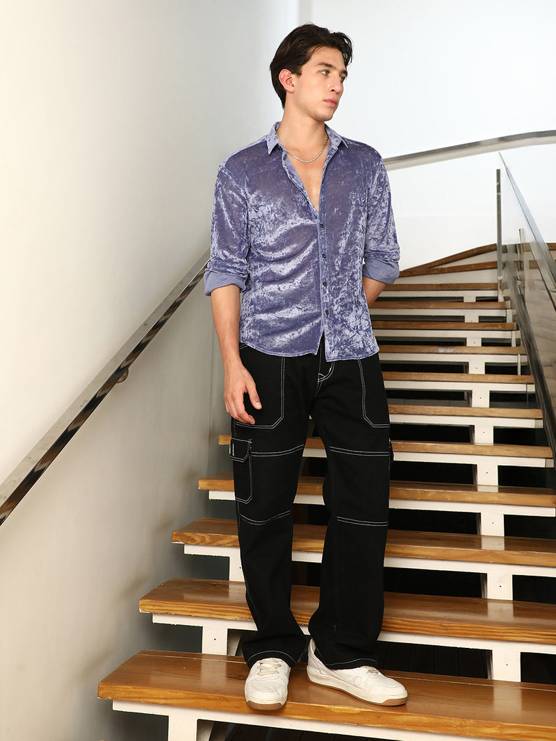 Solid Velvet Shirt