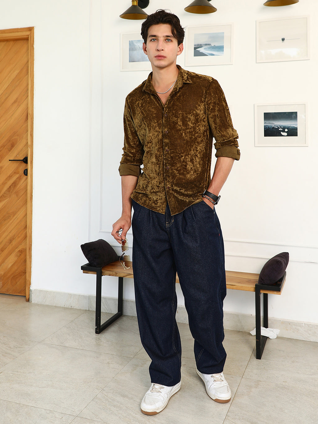 Solid Velvet Shirt
