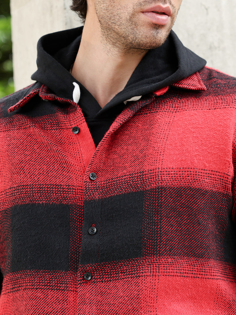 Vignette-Checkered Oversized Shirt