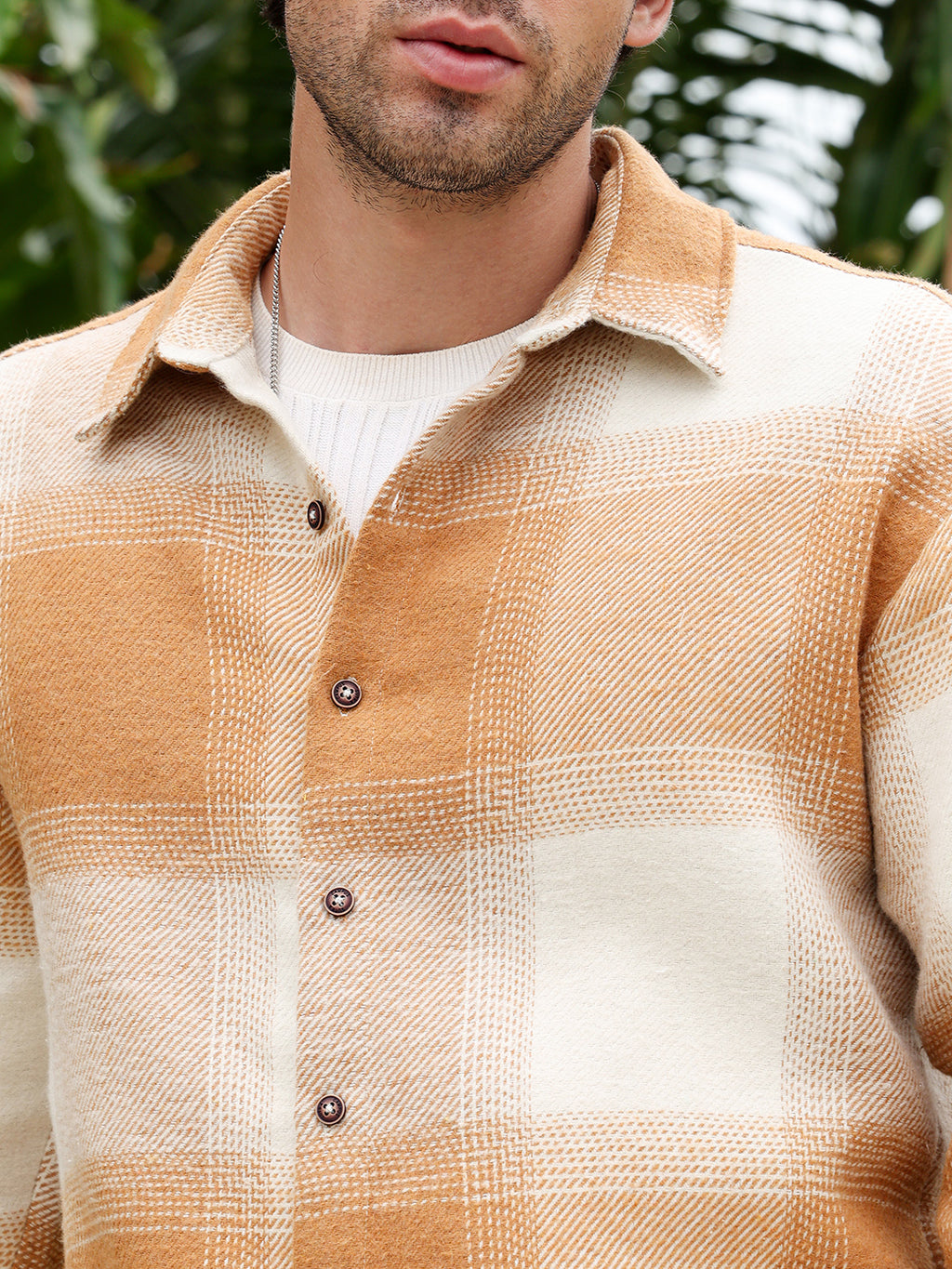 Vignette-Checkered Oversized Shirt