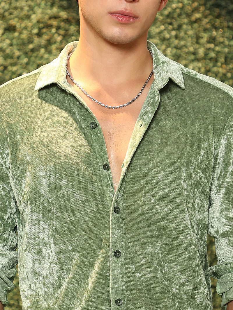 Solid Velvet Shirt
