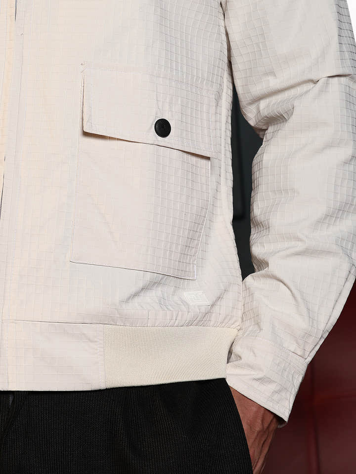 Zip-Front Knit Jacket