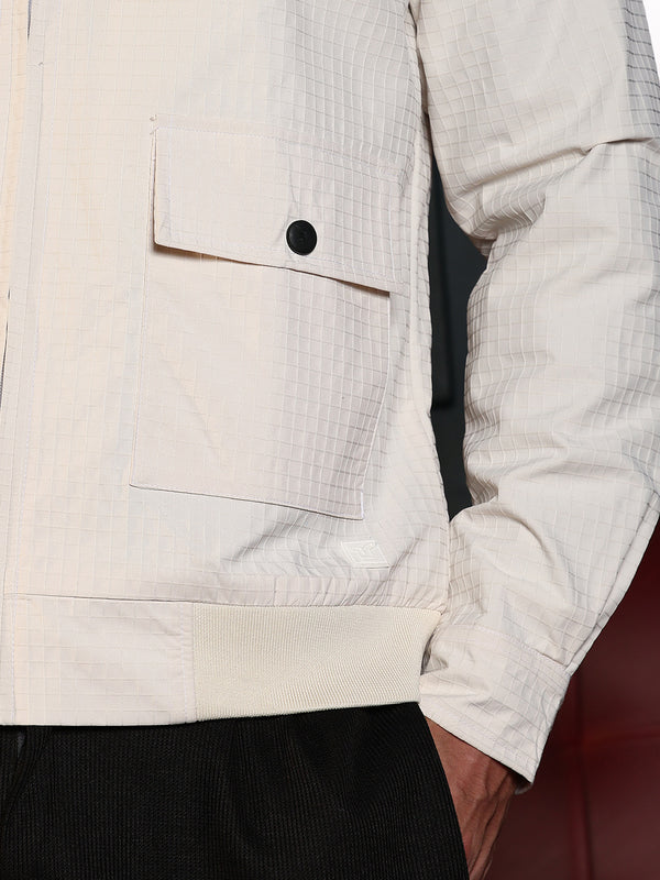 Zip-Front Knit Jacket