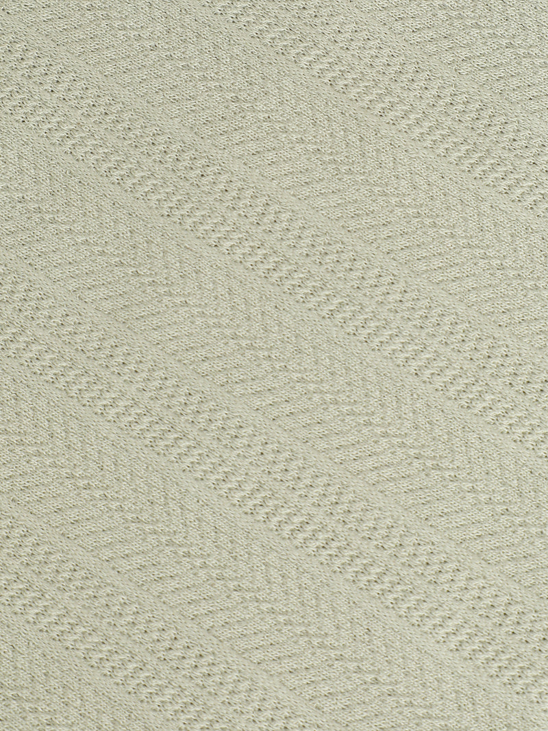 Sage Green Jacquard Half-Zip Polo With Tipped Collar