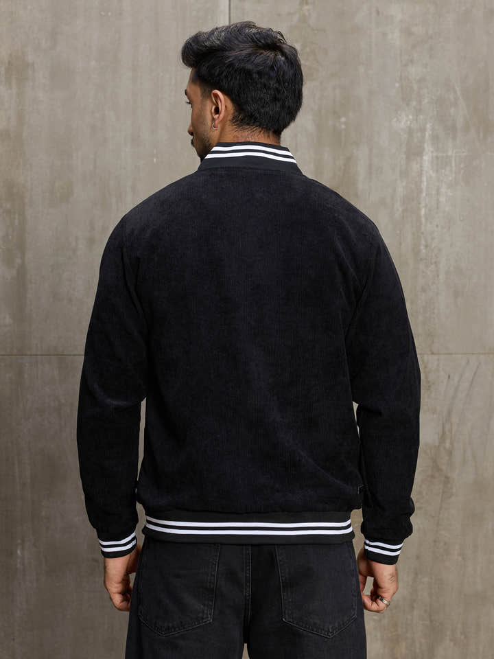 Cahoot Men's Black Corduroy Bomber Jacket - view 4