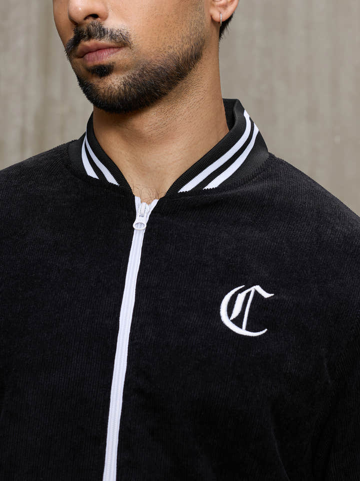 Cahoot Men's Black Corduroy Bomber Jacket - view 7