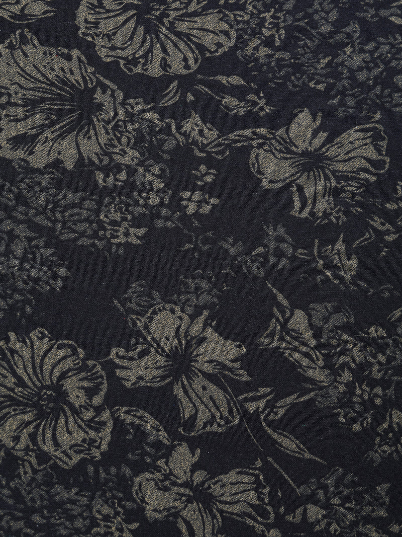 CAHOOT Men's Black Tonal Floral Printed Cotton Regular Fit Shirt - view 8