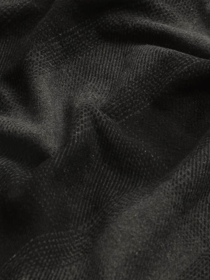 Charcoal & Black Check Flannel Overshirt
