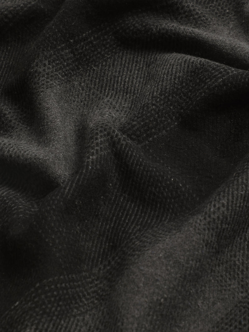 Charcoal & Black Check Flannel Overshirt