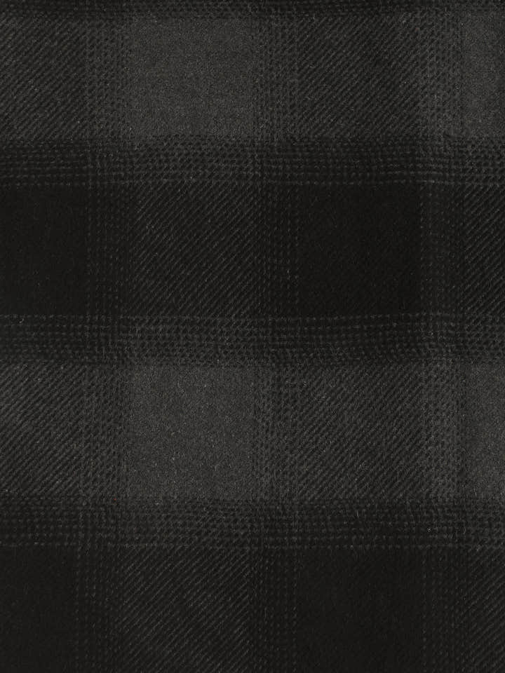 Charcoal & Black Check Flannel Overshirt