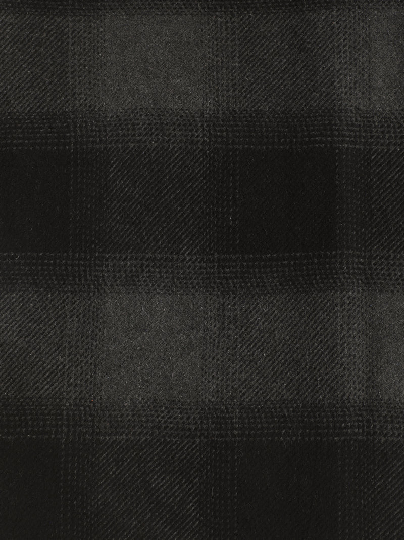 Charcoal & Black Check Flannel Overshirt