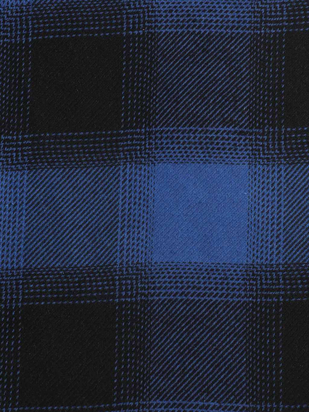 Royal Blue & Black Check Flannel Overshirt