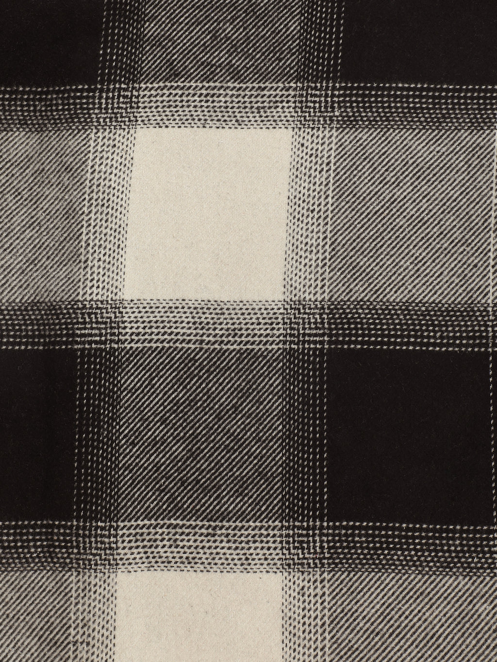 Grey & White Check Flannel Overshirt