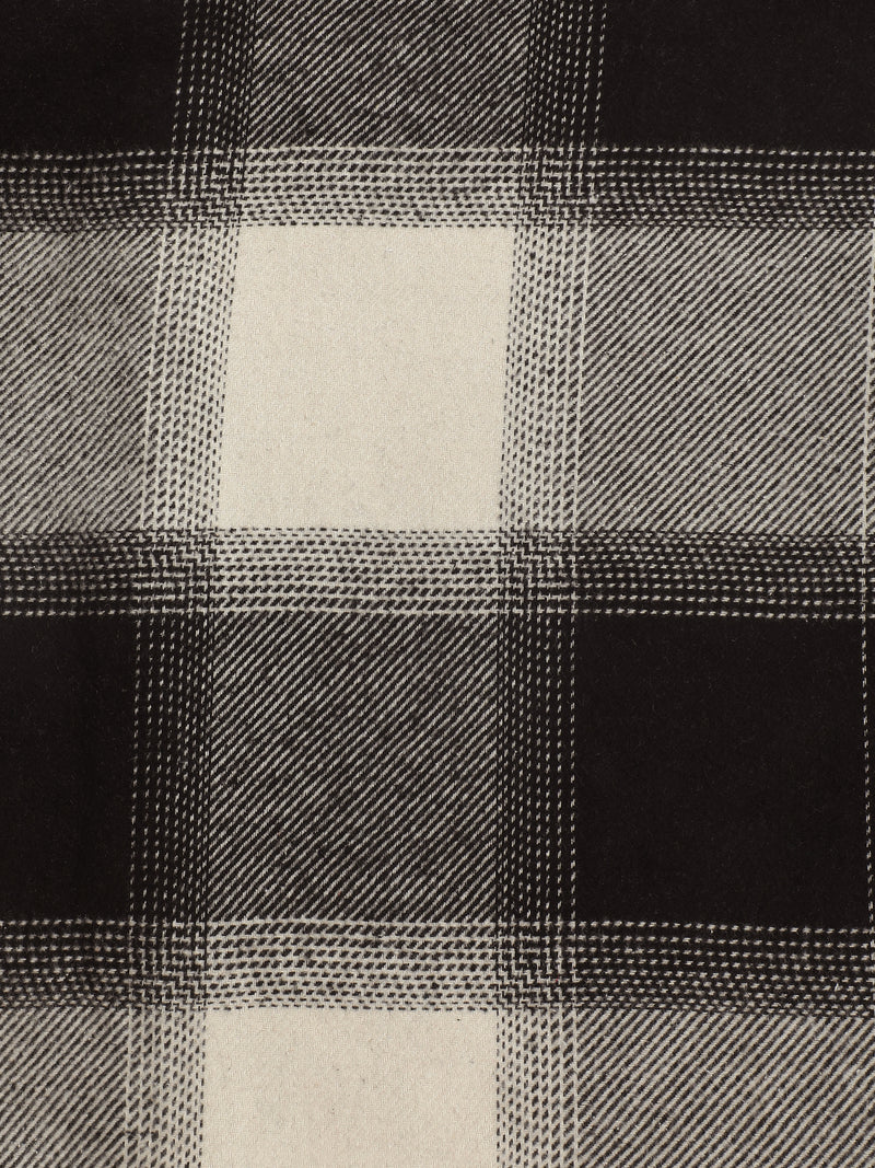 Grey & White Check Flannel Overshirt