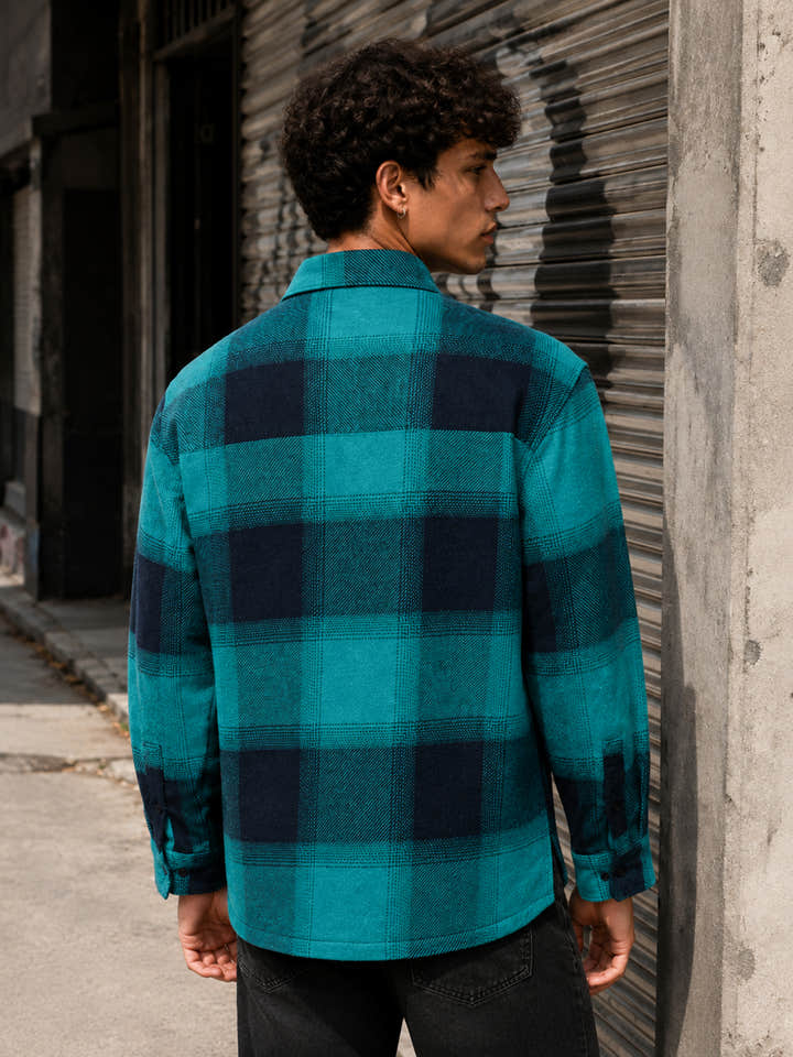 Vignette-Checkered Oversized Shirt